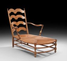 French Provincial Fruitwood Chaise Longue