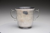 RARE EARLY AMERICAN TWO HANDLED SILVER CUP. Circa 1726